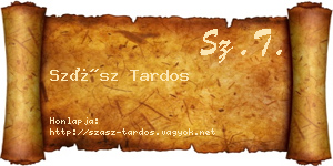 Szász Tardos névjegykártya